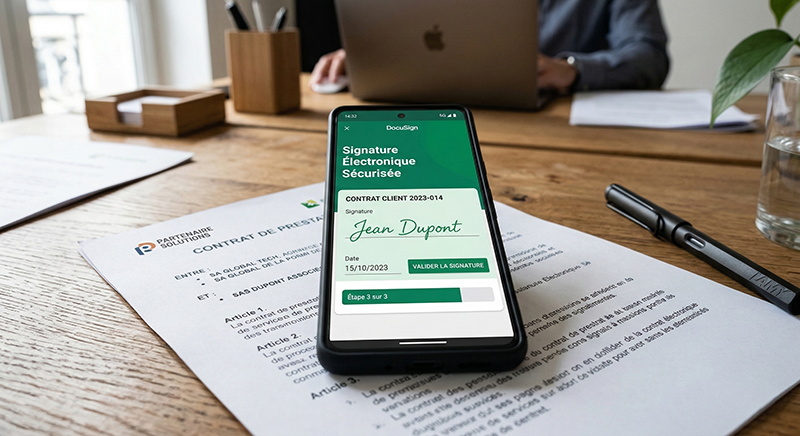 Signature électronique juridiquement valide incluse pour agents immobiliers MDB Immo — mandats et compromis